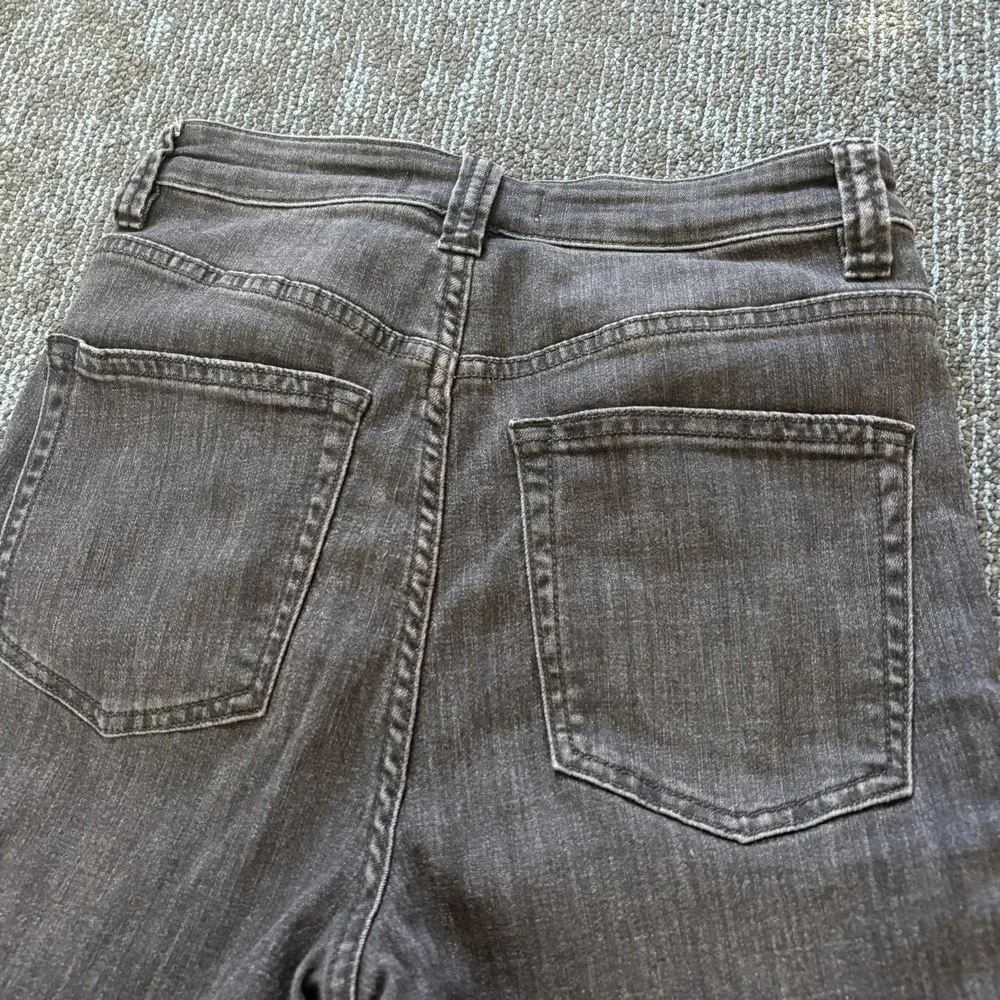 We The Free Free People High Rise Corset Flare Jeans Washed Black 27 Bell Bottom